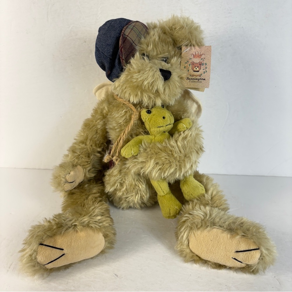 Bearington Collection Michael Angel Bear #1005 - Plush with Wings & Frog Vtg